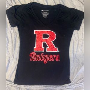 Rutgers “R” sparkle T-shirt, Sz M
